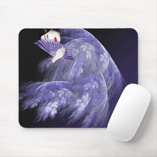 Geisha in dunkelblauem Mousepad (Mit Mouse)