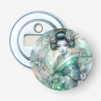 Geisha in Green Design Serie #1 Flaschenöffner