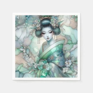 Geisha in Green Design Serie #1 Serviette