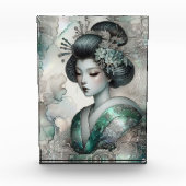 Geisha in Green Design Serie #2 Fotoblock (Vorderseite)