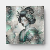 Geisha in Green Design Serie #2 Fotoplatte (Vorderseite)