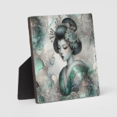 Geisha in Green Design Serie #2 Fotoplatte (Vorderseite)