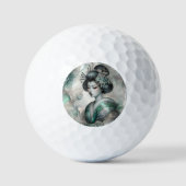 Geisha in Green Design Serie #2 Golfball (Vorderseite)