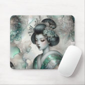 Geisha in Green Design Serie #2 Mousepad (Mit Mouse)