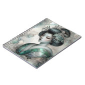 Geisha in Green Design Serie #2 Notizblock (Linke Seite)