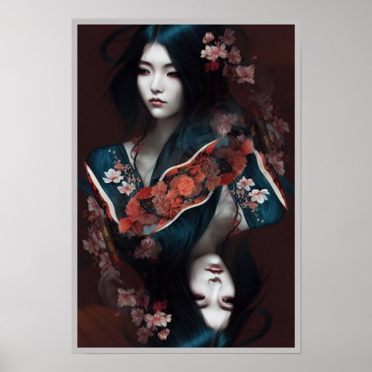 Geisha in Kimono I Poster (Vorne)