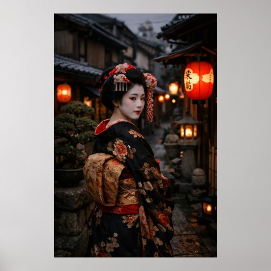 Geisha in Kyoto Poster (Vorne)