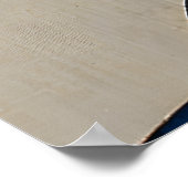 Geisha in Red Blue Kimono | Ukyio-e japanische Kun Poster (Ecke)