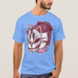 Geisha Japan Girl Japanisch Kawaii Geisha Girl Mas T-Shirt