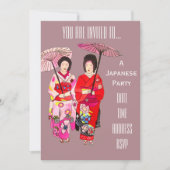 Geisha Japan Party Einladung (Vorderseite)