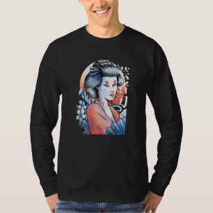Geisha Japanisch Geisha Girl Sakura Cherry Blossom T-Shirt