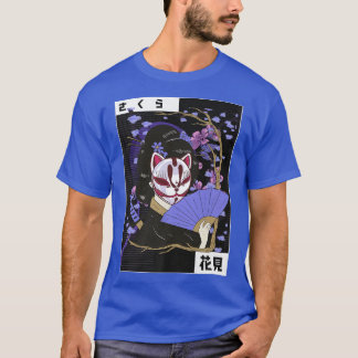 Geisha Japanisch Kawaii Geisha Girl Sakura Cherry T-Shirt