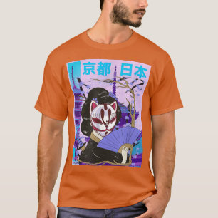 Geisha Japanisch Kawaii Sakura Cherry Blossom Samu T-Shirt