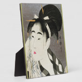 Geisha Japanisch Vintag-orientalisch Kimono Fotoplatte (Seite)