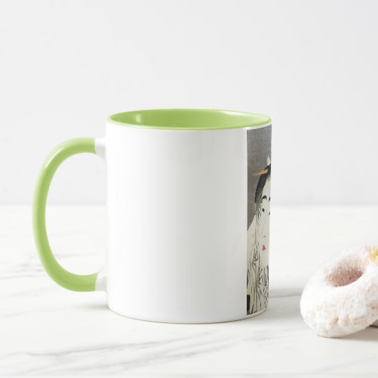 Geisha Japanisch Vintag-orientalisch Kimono Tasse (Mit Donut)