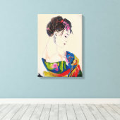 Geisha japanische Kunst Leinwanddruck (Insitu (Holzboden))