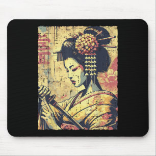 Geisha Katana Vintag Women Girls, japanischer Hips Mousepad