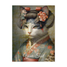 Geisha Katze. Personalisiere.