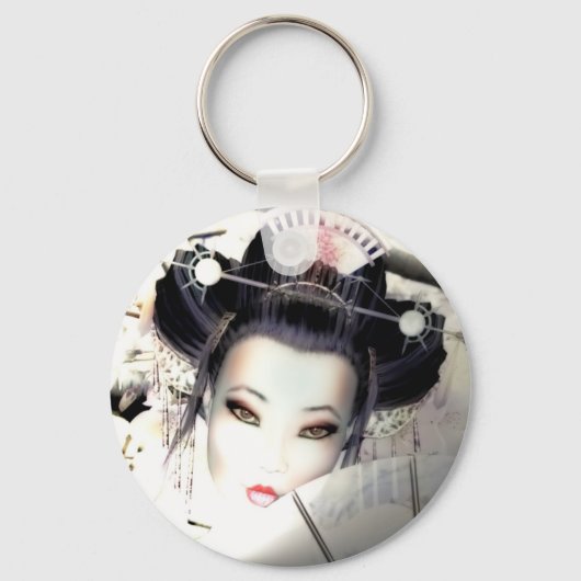 Geisha Keyring Schlüsselanhänger (Vorderseite)
