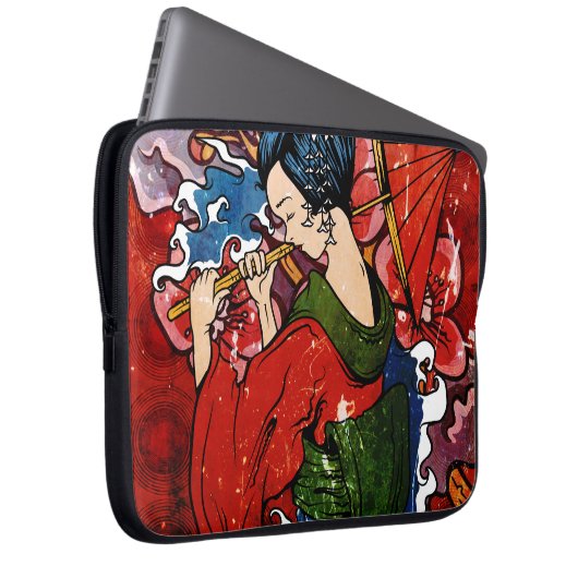 Geisha Laptopschutzhülle (Vorne Rechts)