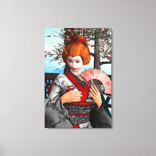 Geisha Leinwanddruck