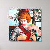 Geisha Leinwanddruck (Vorderseite)