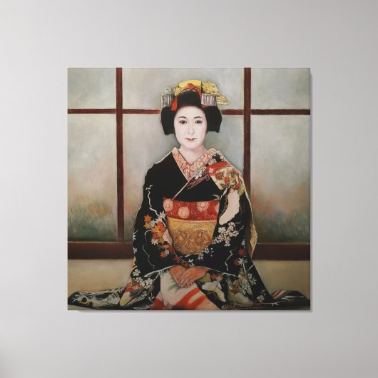 Geisha Leinwanddruck (Vorderseite)