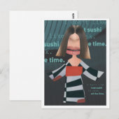 Geisha look postkarte (Vorne/Hinten)