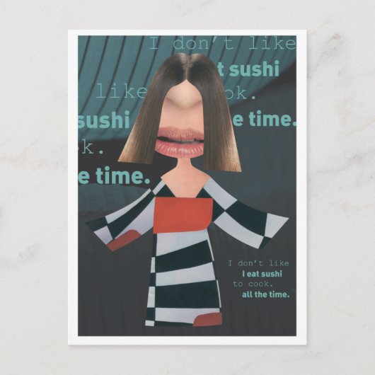 Geisha look postkarte (Vorderseite)