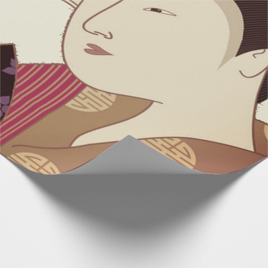 Geisha-Mädchen  Geschenkpapier (Ecke)