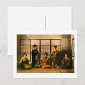 Geisha-Mädchen Magic Lantern Dia Postkarte (Vorne/Hinten)