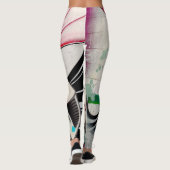 Geisha-Mädchen mit Regenschirm Leggings (Rückseite)