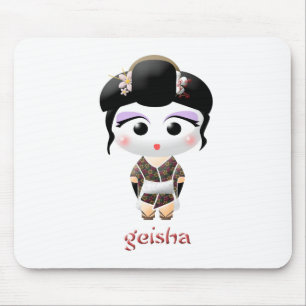 Geisha-Mädchen Mousepad