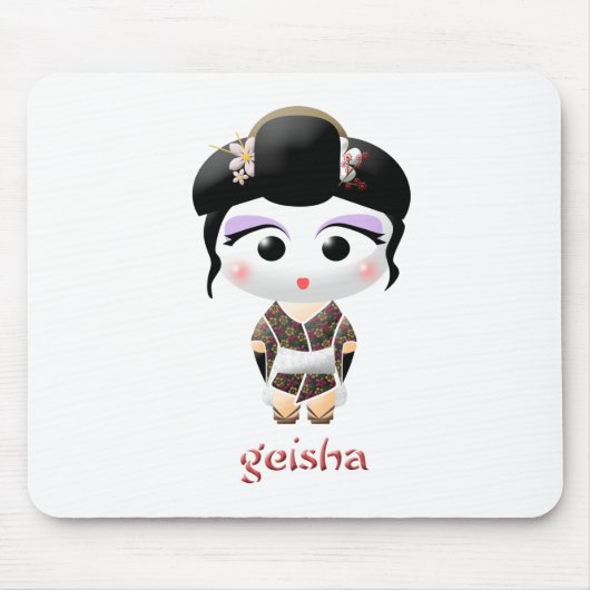 Geisha-Mädchen Mousepad (Vorne)