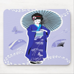 Geisha-Mädchen Mousepad