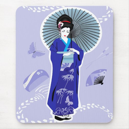 Geisha-Mädchen Mousepad (Vorne)