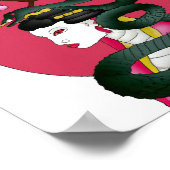 Geisha Mädchen und Schlange Poster (Ecke)