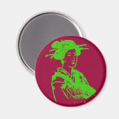 Geisha Magnet (Vorderseite/Rückseite)