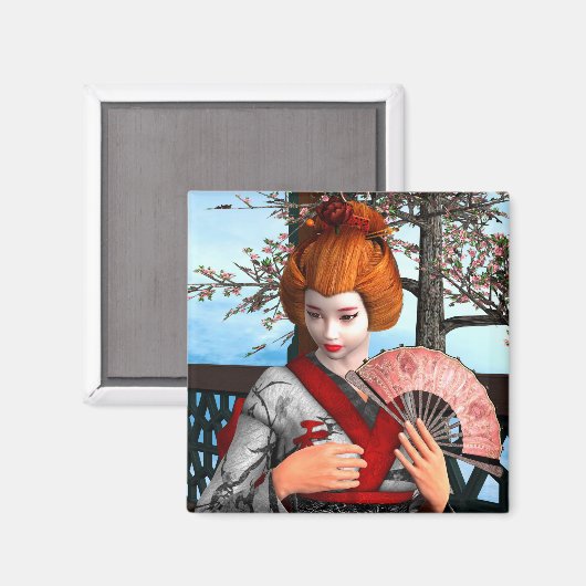 Geisha Magnet (Vorderseite/Rückseite)
