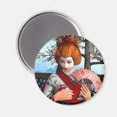 Geisha Magnet (Vorderseite/Rückseite)