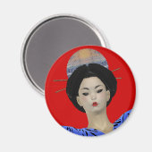 Geisha Magnet (Vorderseite/Rückseite)