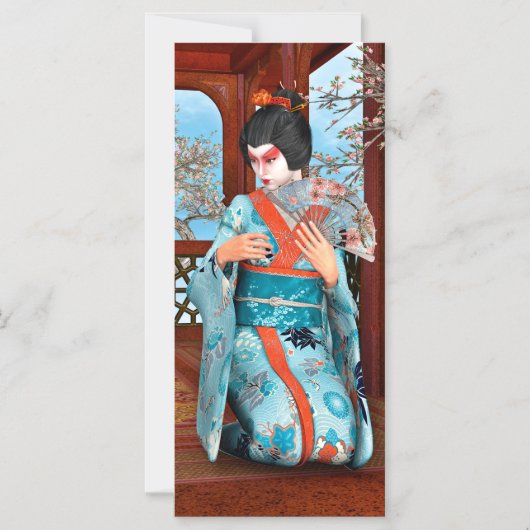 Geisha Magneteinladung (Vorderseite)
