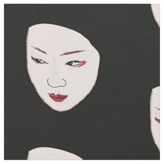 Geisha-Maske Stoff (Nahaufnahme)