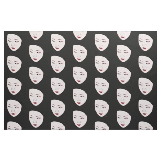 Geisha-Maske Stoff (Fat Quarter (45,7 x 55,9 cm))