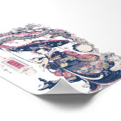 Geisha mit Dragon und Katzen 37007 Poster (Ecke)