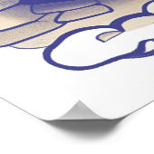 Geisha mit Dragon und Katzen 37009 Poster (Ecke)