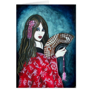Geisha mit Fan