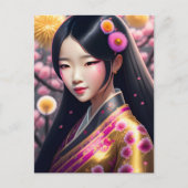 Geisha mit Lüstern, Postkreuz Postkarte (Vorderseite)