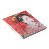 Geisha mit Rotem Umbrella-Originalbild Notizblock (angewinkelt)