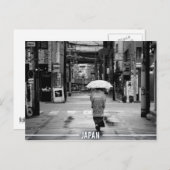 Geisha mit Schirm, Kyoto Streets Japan Postkarte (Vorne/Hinten)